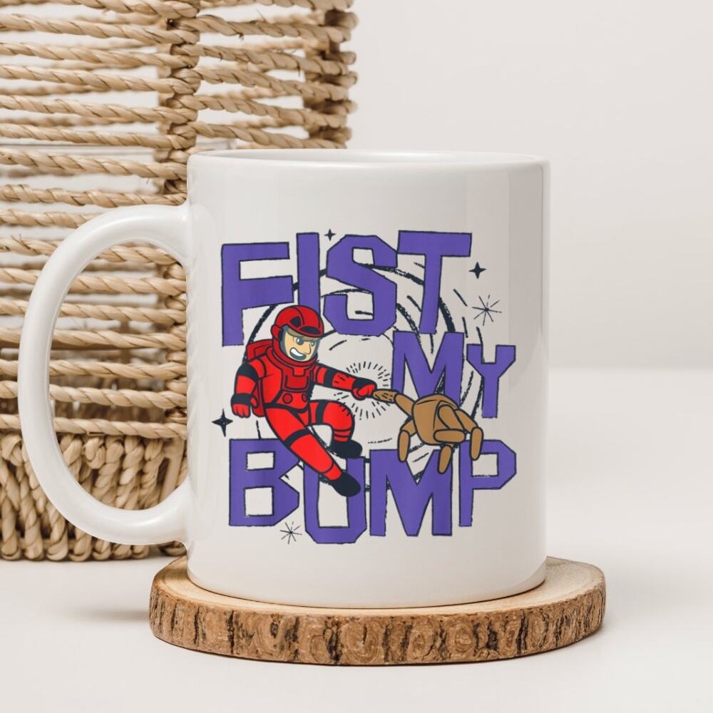 Project Hail Mary 15 oz Coffee Mug Rocky Fist Bump Andy Weir White Mug PHM 6